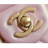 Chanel 24P Mini Pearls Handle Flap Bag AS4384 Pink