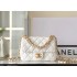 Chanel 24P Mini Pearls Handle Flap Bag AS4384 White