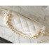 Chanel 24P Mini Pearls Handle Flap Bag AS4384 White