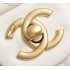 Chanel 24P Mini Pearls Handle Flap Bag AS4384 White