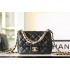 Chanel 24P Mini Pearls Handle Flap Bag AS4384 Black
