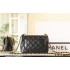 Chanel 24P Mini Pearls Handle Flap Bag AS4384 Black
