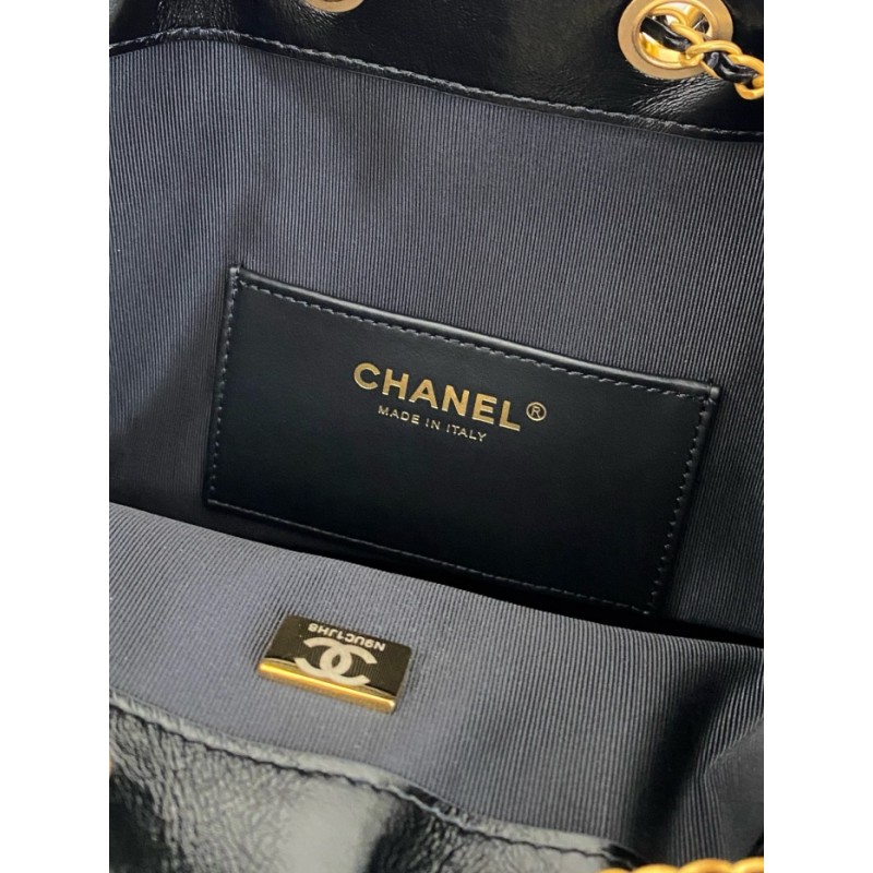 Chanel 25 small handbag Shiny Calfskin AS5293 Black