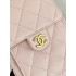 Chanel 25 small handbag AS5293 Grained Calfskin Light Pink