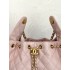 Chanel 25 small handbag AS5293 Grained Calfskin Light Pink