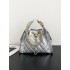 Chanel 25 small handbag Grained Calfskin AS5293 Silvery