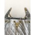 Chanel 25 small handbag Grained Calfskin AS5293 Silvery