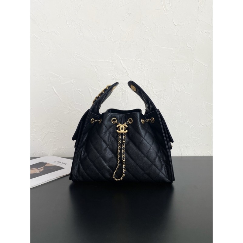 Chanel 25 small handbag Grained Calfskin AS5293 Black