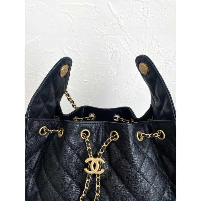 Chanel 25 small handbag Grained Calfskin AS5293 Black