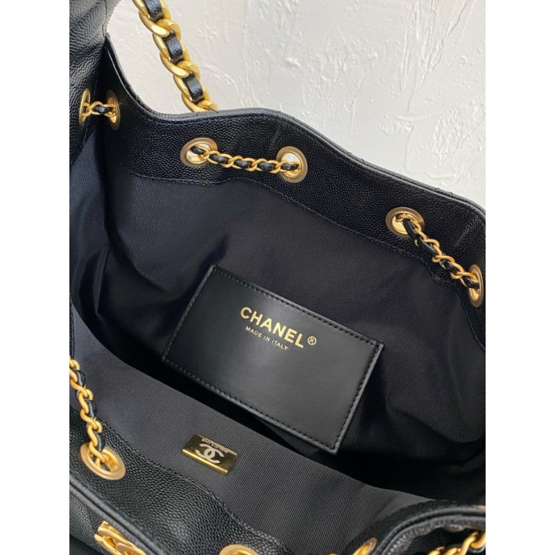 Chanel 25 small handbag Grained Calfskin AS5293 Black
