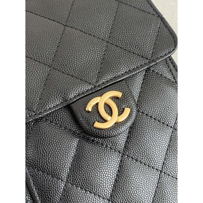 Chanel 25 small handbag Grained Calfskin AS5293 Black