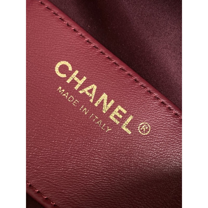 Chanel 25 small handbag Grained Calfskin AS5293 Burgundy