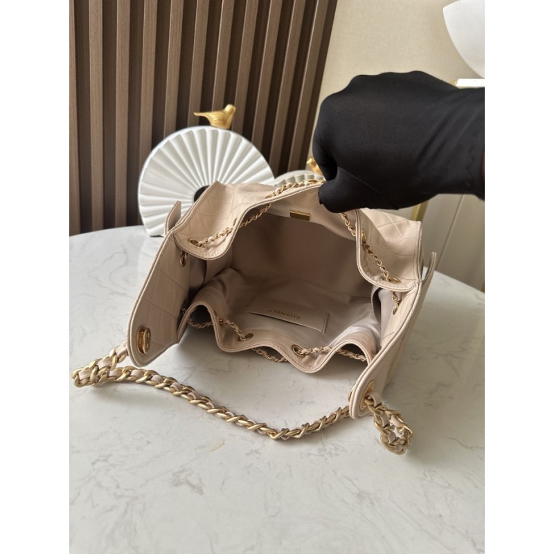 Chanel 25 small handbag Grained Calfskin AS5293 Beige