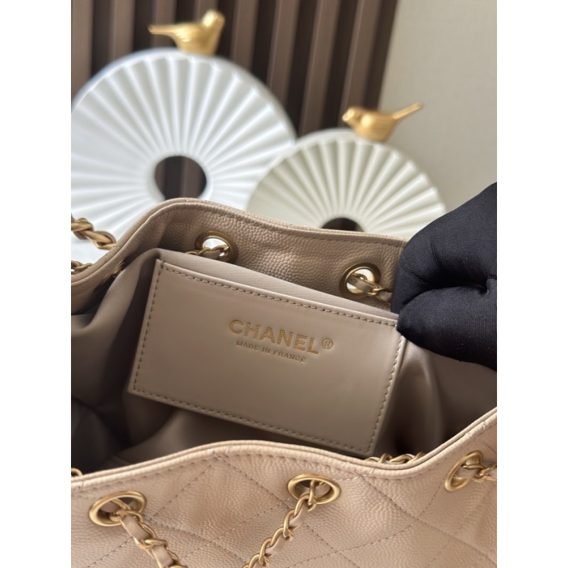 Chanel 25 small handbag Grained Calfskin AS5293 Beige