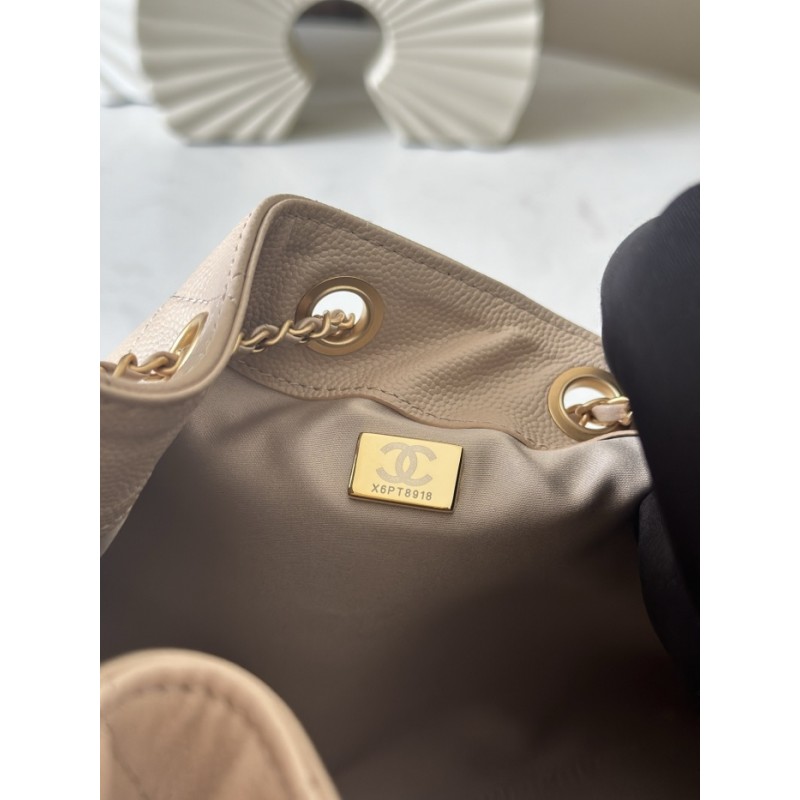 Chanel 25 small handbag Grained Calfskin AS5293 Beige