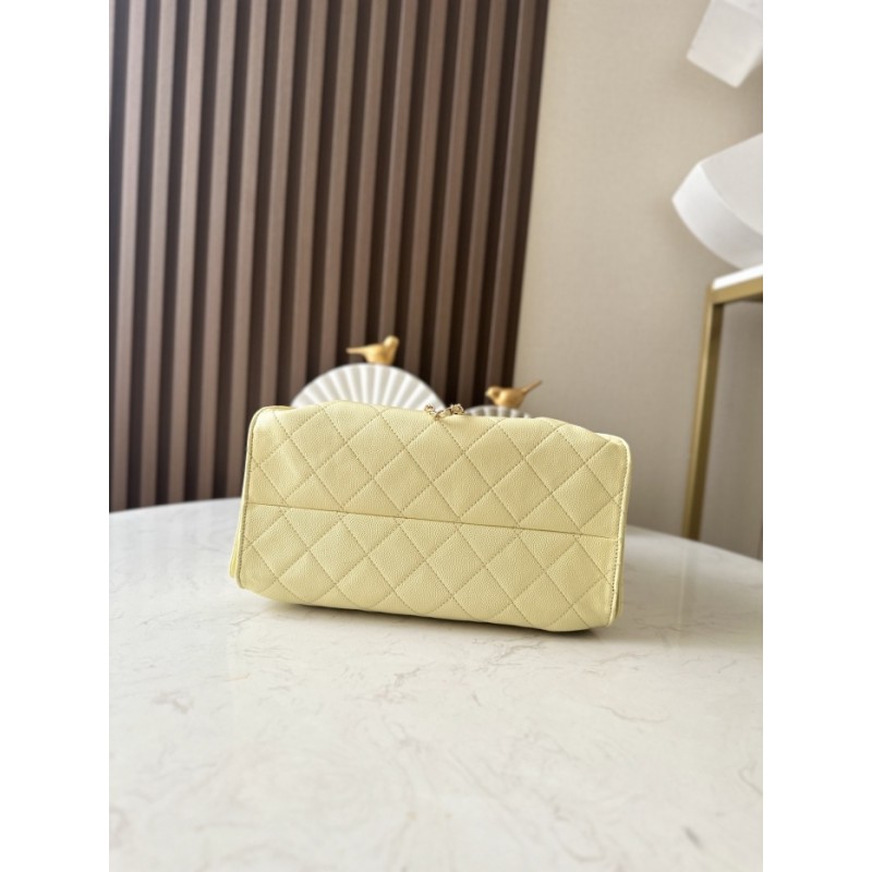 Chanel 25 small handbag Grained Calfskin AS5293 Light Yellow