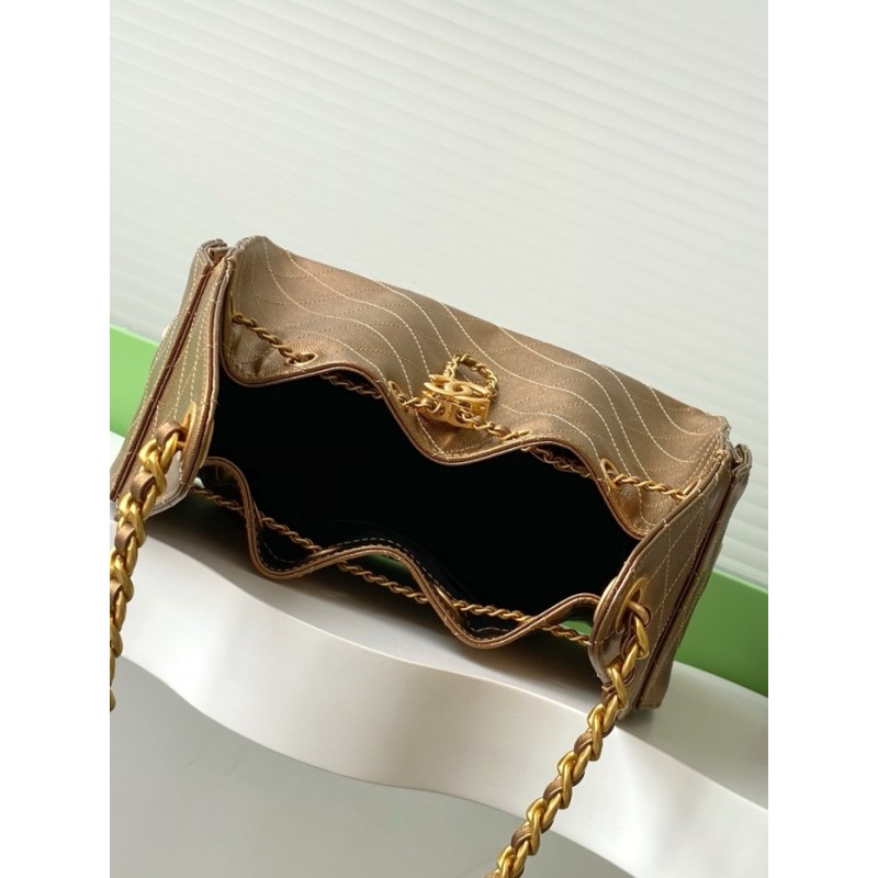 Chanel 25 small handbag Grained Calfskin AS5293 Dark Gold