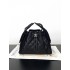 Chanel 25 small handbag Grained Calfskin Silver Metal AS5293 Black
