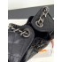Chanel 25 small handbag Grained Calfskin Silver Metal AS5293 Black
