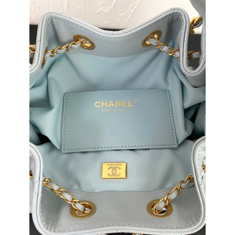 Chanel 25 small handbag Grained Calfskin AS5293 Light Blue