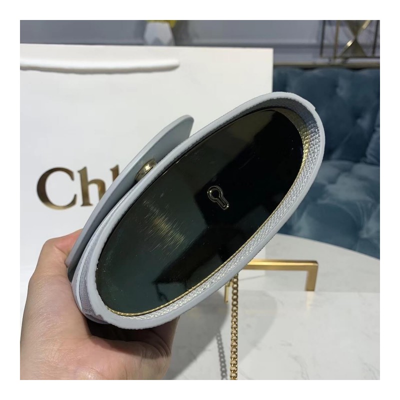 Chloe Small Aby Lock Chain Bag Embossed Lizard Effect S1220