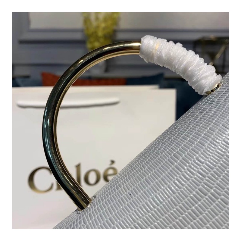 Chloe Small Aby Lock Chain Bag Embossed Lizard Effect S1220