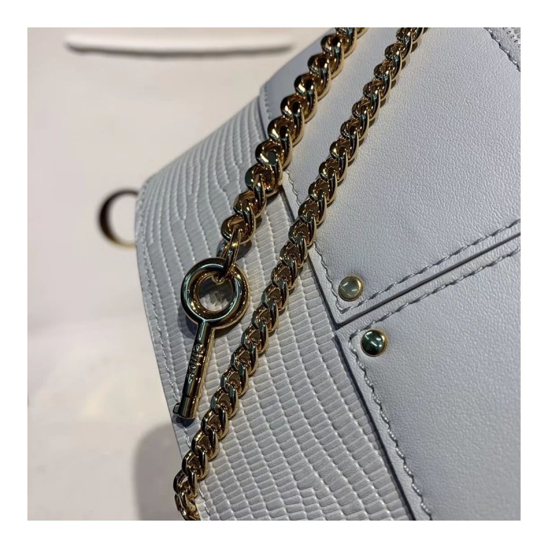Chloe Small Aby Lock Chain Bag Embossed Lizard Effect S1220