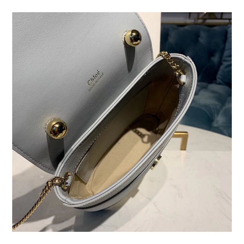 Chloe Small Aby Lock Chain Bag Embossed Lizard Effect S1220