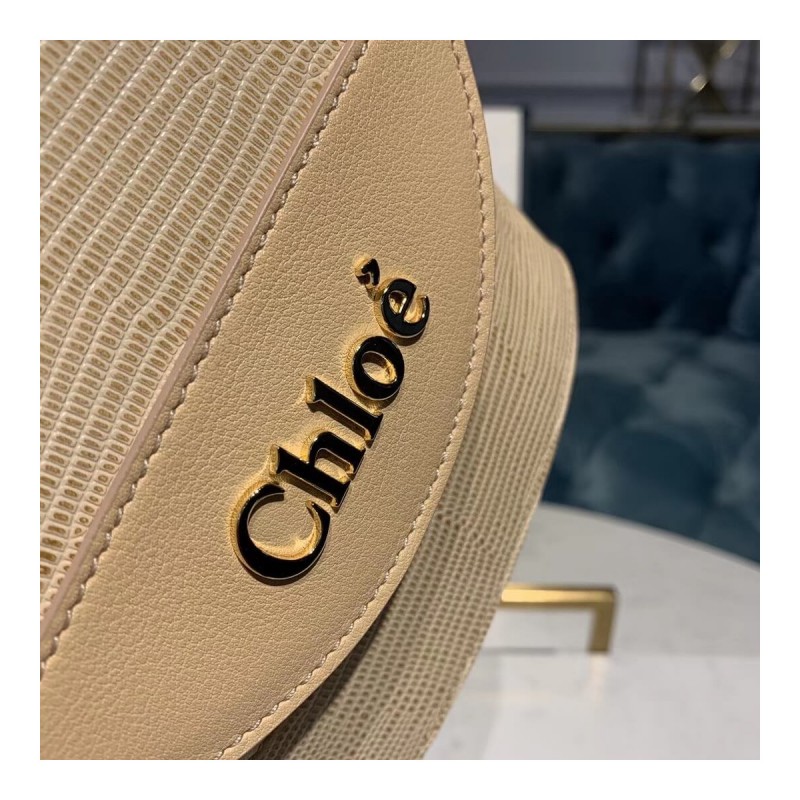 Chloe Small Aby Lock Chain Bag Embossed Lizard Effect S1220