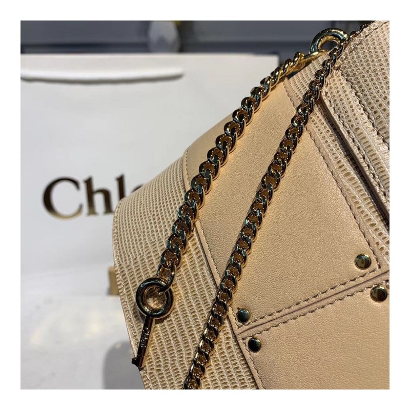 Chloe Small Aby Lock Chain Bag Embossed Lizard Effect S1220