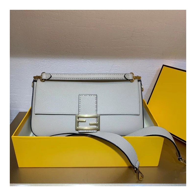 Fendi Grained Calfskin Baguette Large Bag 8BR771