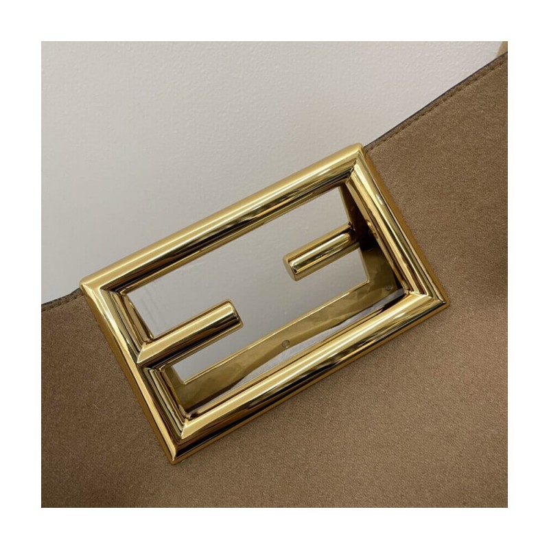 Fendi Beige Flannel Medium Way Bag 8BH391