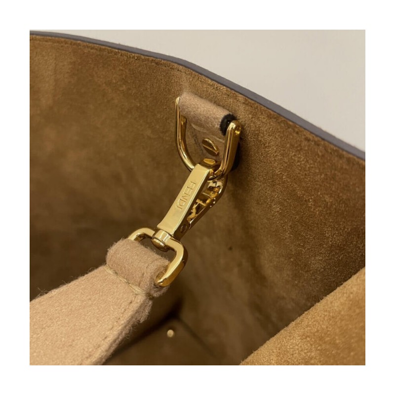 Fendi Beige Flannel Medium Way Bag 8BH391