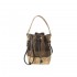 Fendi Brown Mon Tresor Mini Canvas &amp; Raffia Bucket Bag 2028