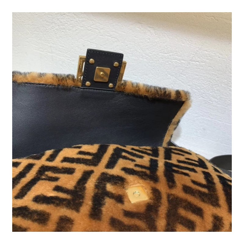 Fendi Sheepskin Baguette Bag 8BR600