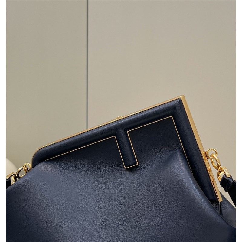 Fendi First Medium Dark Blue leather bag 8BP127ABVEF0J27