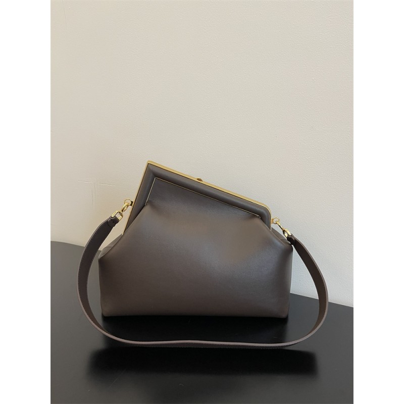 Fendi First Medium Brown leather bag 8BP127ABVEF0L1B