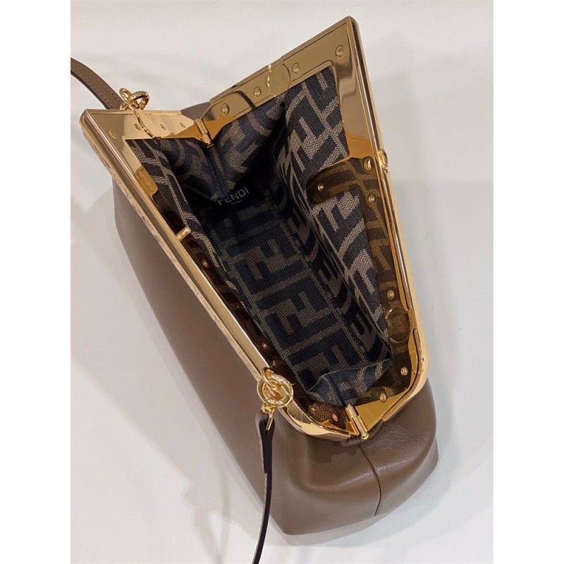 Fendi First Medium Brown leather bag 8BP127ABVEF0L1B