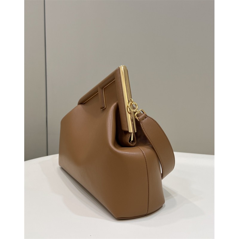 Fendi First Medium Brown leather bag 8BP127ABVEF0NYJ