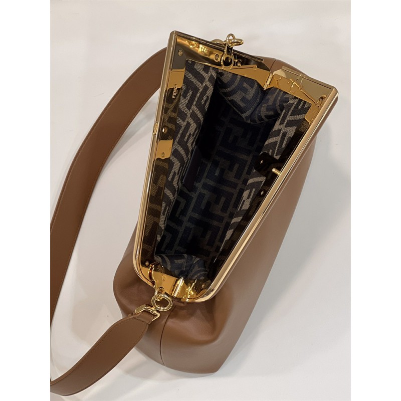 Fendi First Medium Brown leather bag 8BP127ABVEF0NYJ