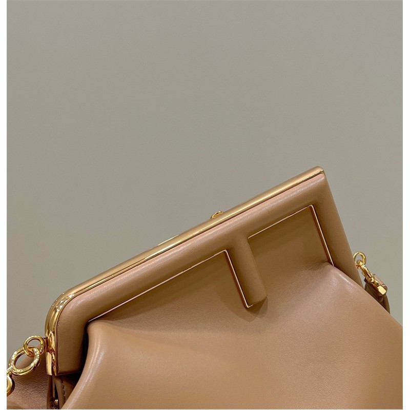Fendi First Medium Beige leather bag 8BP127ABVEF11WP