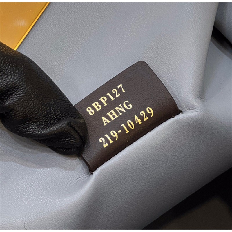 Fendi First Medium Grey flannel bag with embroidery 8BP127AHNGF0GEM