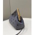 Fendi First Small Grey flannel bag with embroidery 8BP127AHNGF0GES