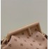 Fendi First Medium Beige flannel bag with embroidery 8BP127AHNGF0J2D