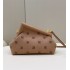 Fendi First Small Beige flannel bag with embroidery 8BP127AHNGF0SML