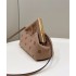 Fendi First Small Beige flannel bag with embroidery 8BP127AHNGF0SML