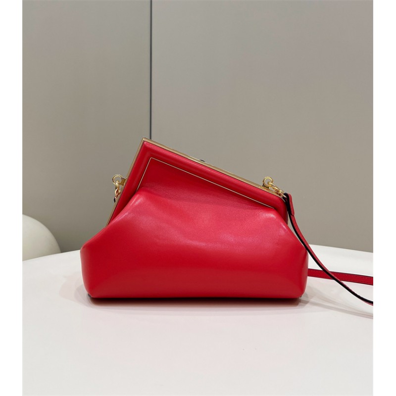 Fendi First Small Red leather bag 8BP129ABVEF0C3Q