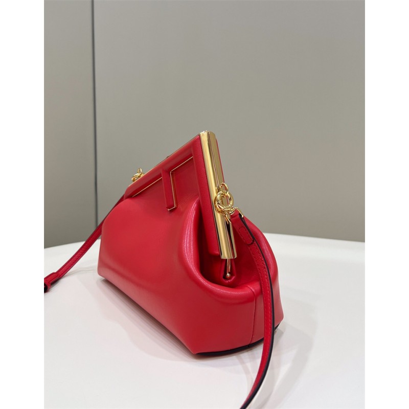 Fendi First Small Red leather bag 8BP129ABVEF0C3Q
