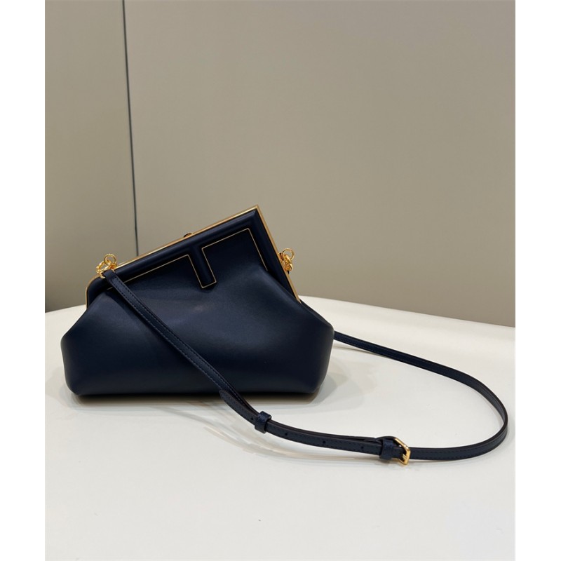 Fendi First Small Dark blue leather bag 8BP129ABVEF0J27