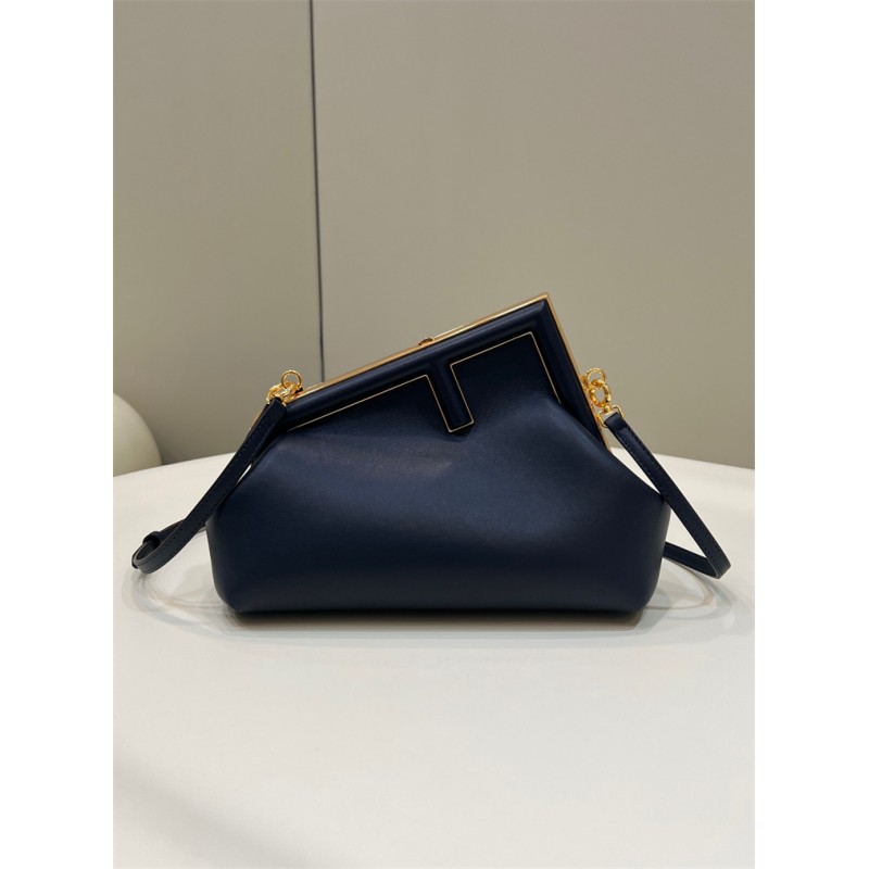 Fendi First Small Dark blue leather bag 8BP129ABVEF0J27